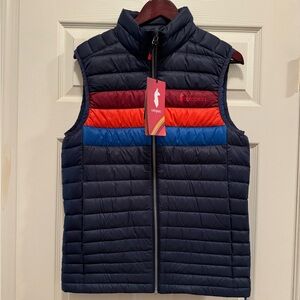 Cotopaxi Fuego Down Vest SMALL Ink Stripes BRAND NEW NWT